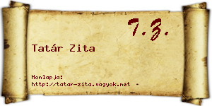 Tatár Zita névjegykártya