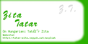 zita tatar business card